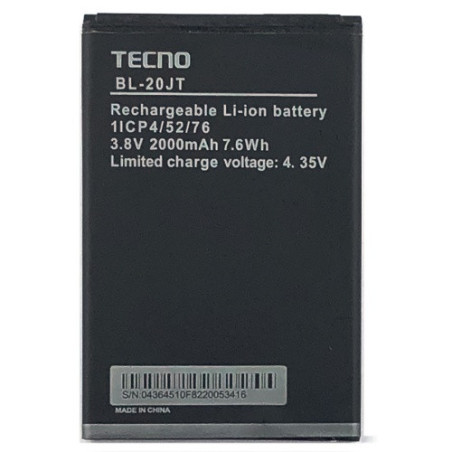 Батарея Tecno BL-20JT POP F1 POP F2 2000 mAh
