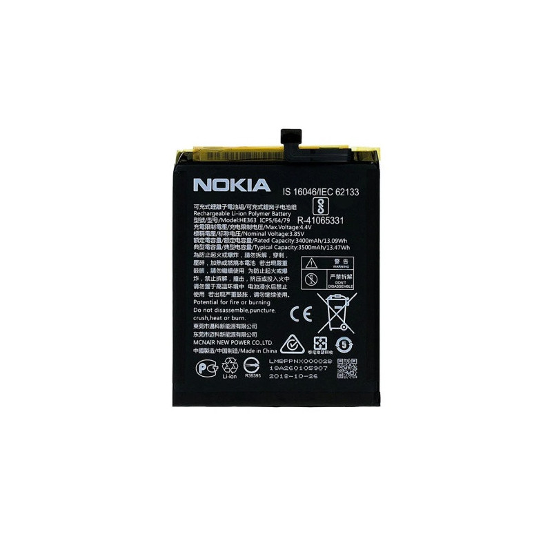 Батарея Nokia 3.1 Plus HE363 HE362 HE376 HE377 TA-1118 TA-1125 TA-1113 TA-1117 TA-1124 TA-1125 8.1 X71 3400 3500 mAh