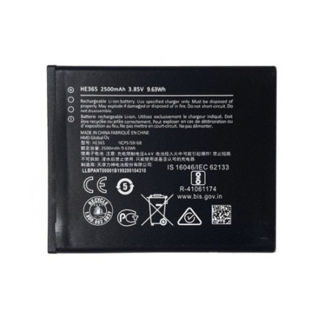 Батарея Nokia 1 Plus HE365 1.1 Plus TA-1130 TA-1130 TA-1111 TA-1123 TA-1127 TA-1131 2500 mAh