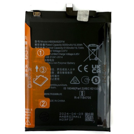 Батарея Huawei HB506492EFW Honor Magic 5 Lite Magic 6 Lite ALI-NX3 5100 mAh