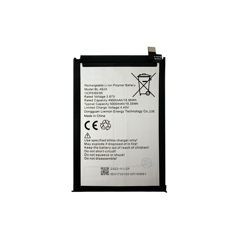 Батарея Infinix BL-49JX Zero 5G X6815 X6815B Hot 30 X6831 40 X6836 40 Pro X6837 5000 mAh Батарея Infinix BL-49JX Zero 5G X6815 X6815B Hot 30 X6831 40 X6836 40 Pro X6837 5000 mAh
