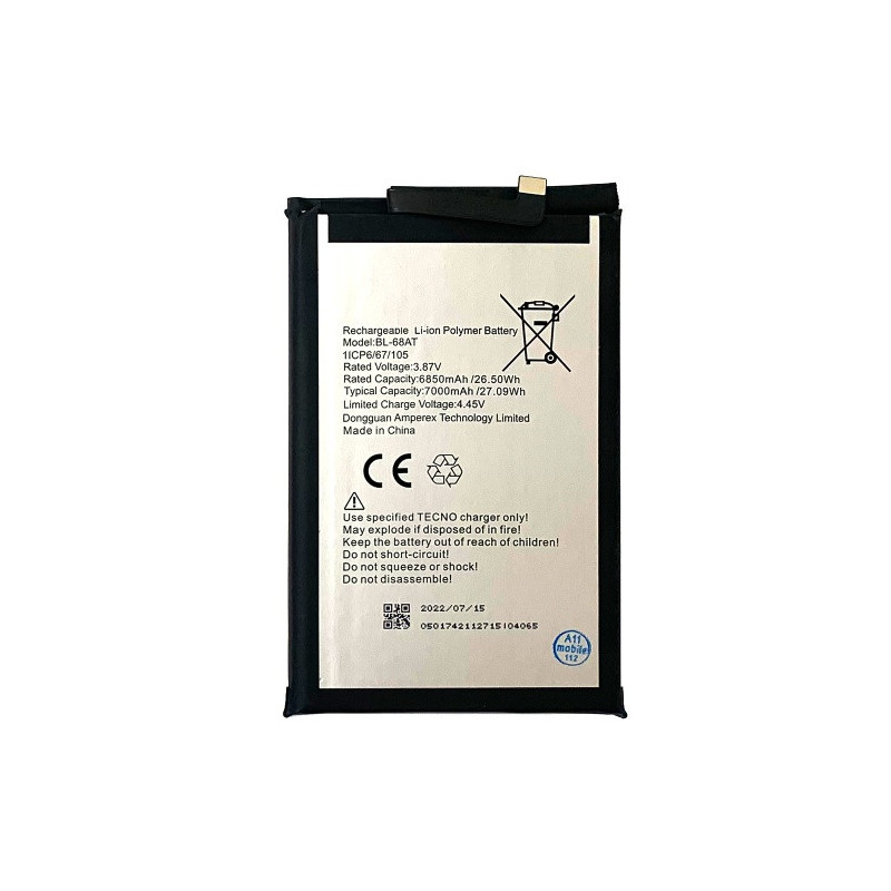 Батарея Tecno BL-68AT Pova 2 3 LF7n 7000 mAh