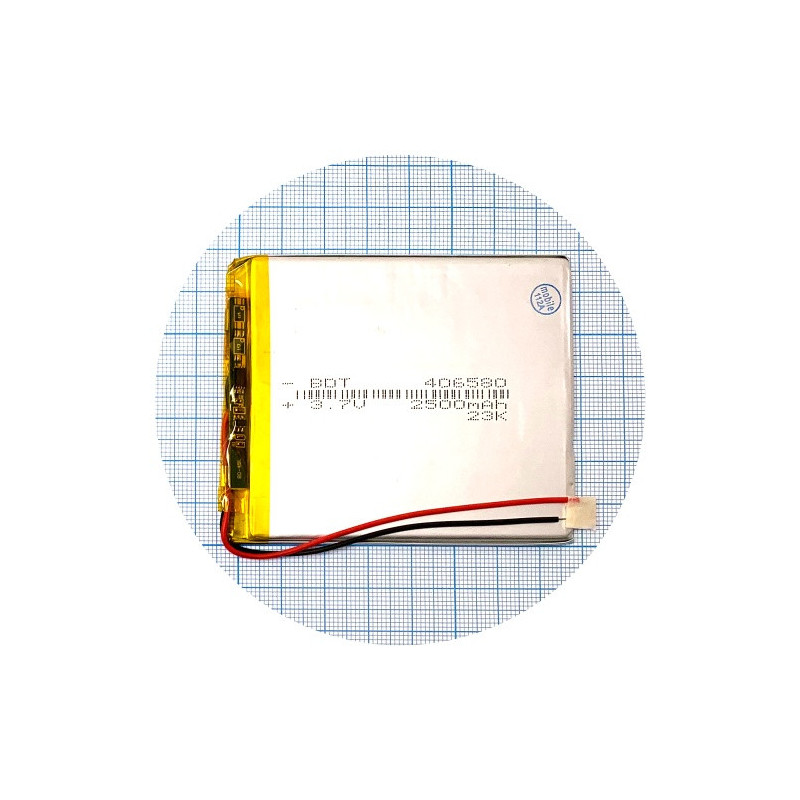 Батарея 80х68х3 мм 2500 mAh 3.7V Батарея 80х68х3 мм 2500 mAh 3.7V