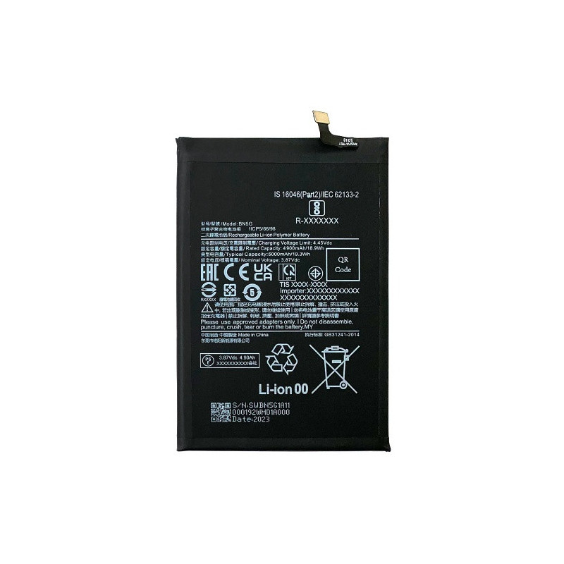 Батарея Xiaomi BN5G Redmi 10C 220333QAG 220333QBI 220333QNY 220333QL Redmi 10A 220233L2C 220233L2G 220233L2I 5000 mAh Батарея Xiaomi BN5G Redmi 10C 220333QAG 220333QBI 220333QNY 220333QL Redmi 10A 220233L2C 220233L2G 220233L2I 5000 mAh