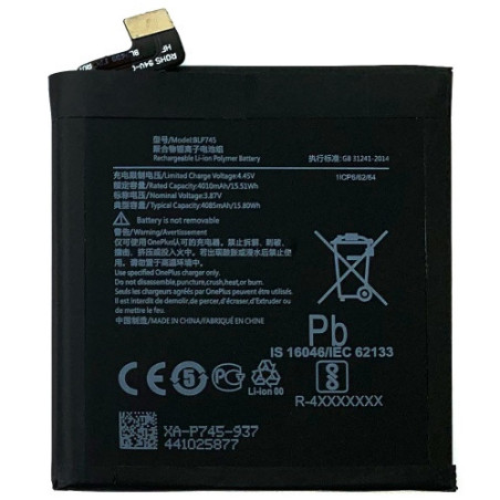 Батарея OnePlus 7T Pro BLP745 HD1911 HD1913 HD1910 4085 mAh