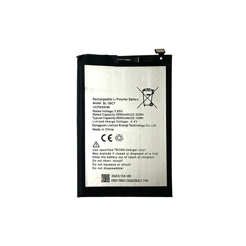 Батарея Tecno BL-58CT Spark 7 6000 mAh