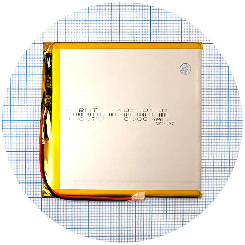 Батарея 108х103х3 мм 6000 mAh 3.7V