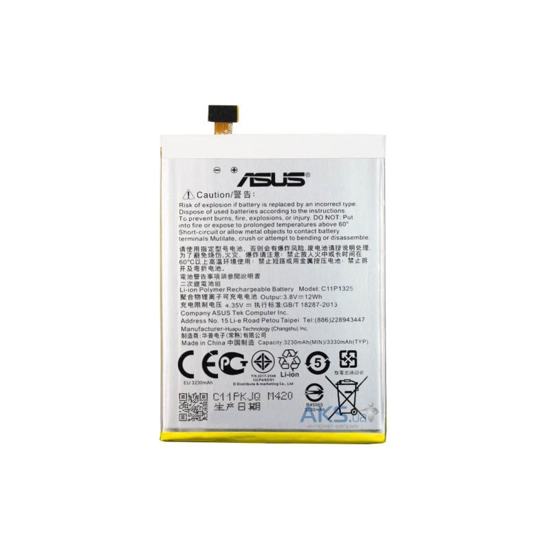 Батарея Asus C11P1325 ZenFone 6 A600CG A601CG 3330mAh Батарея Asus C11P1325 ZenFone 6 A600CG A601CG 3330mAh