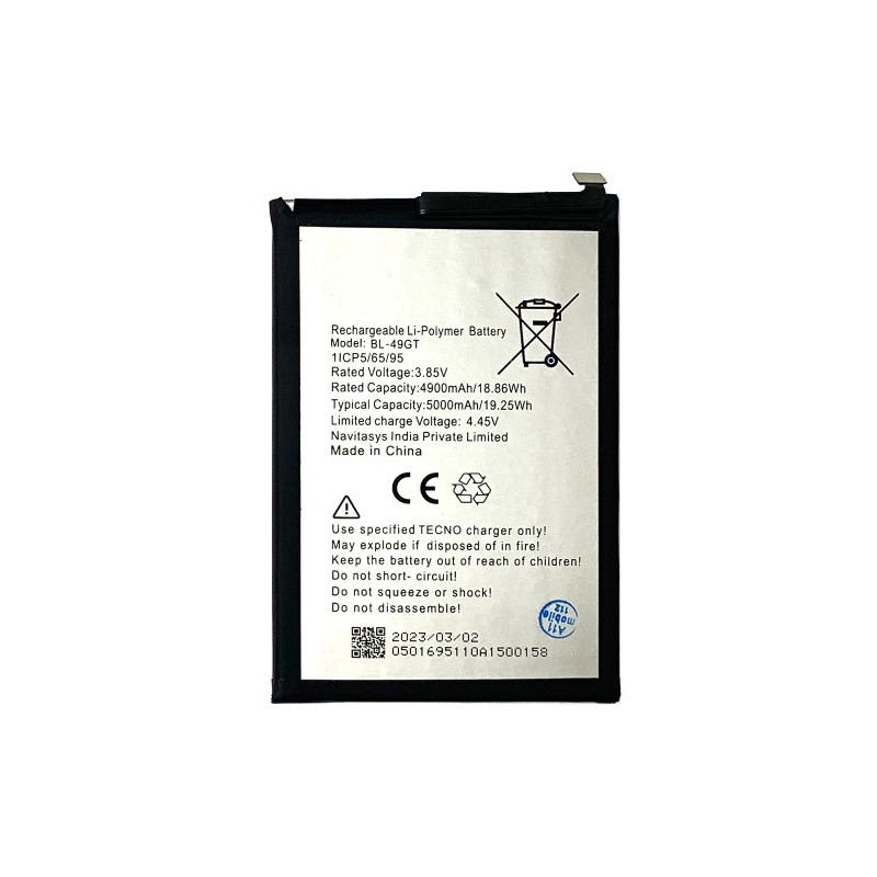 Батарея Tecno BL-49GT Camon 17 CG6 Camon 17P CG7n Camon 19 Neo CH6i 5000 mAh Батарея Tecno BL-49GT Camon 17 CG6 Camon 17P CG7n Camon 19 Neo CH6i 5000 mAh