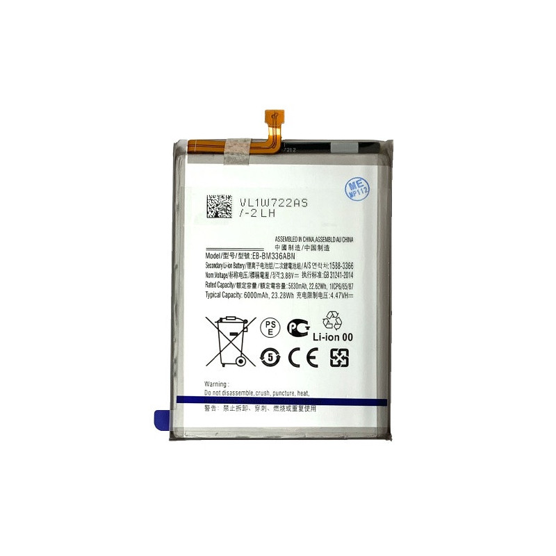 Батарея Samsung EB-BM336ABN Galaxy M13 SM-M135F SM-M135F DSN Galaxy M33 SM-M336B SM-M336B DS SM-M336BU SM-M336B 6000 mAh
