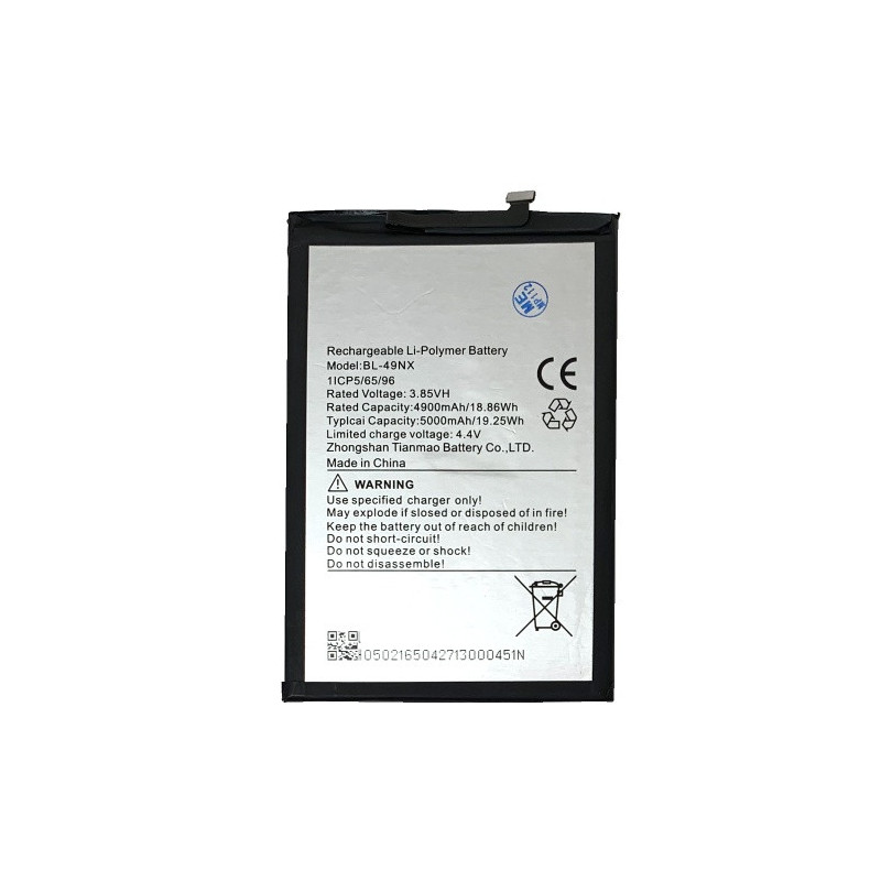 Батарея Infinix BL-49NX Hot 30i X669 X669C X669D 40i X6528B Smart 7 X6515 7 HD X6516 8 X6525 9 X6532 5000 mAh