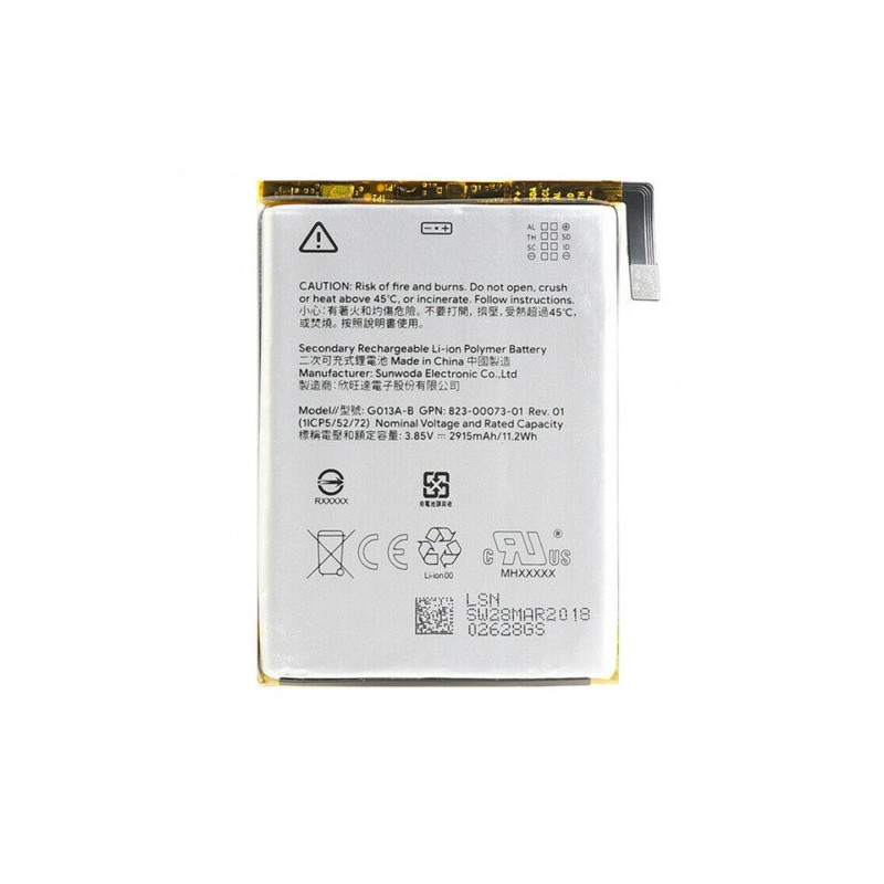 Батарея Google G013A-B Pixel 3 2915 mAh