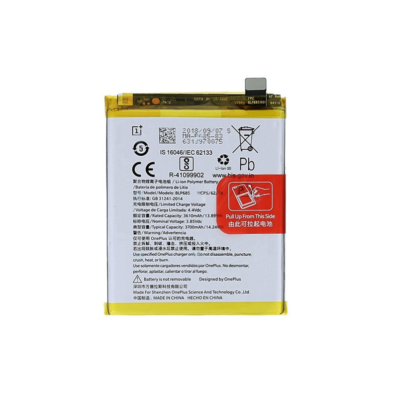 Батарея OnePlus 6T BLP685 Oneplus 7 GM1903 A6010 A6013 3700 mAh