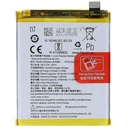 Батарея OnePlus 6T BLP685 Oneplus 7 GM1903 A6010 A6013 3700 mAh
