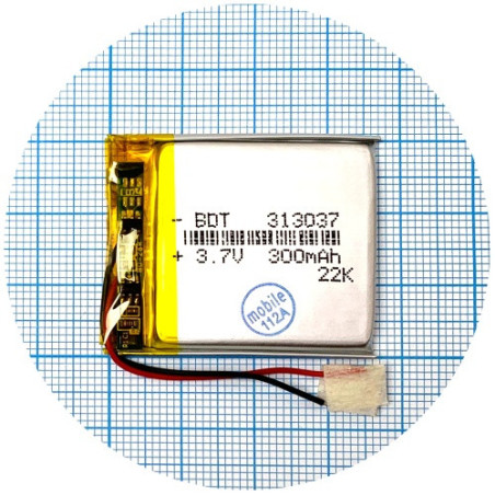 Батарея 36х30х2,8 мм 300 mAh 3.7V