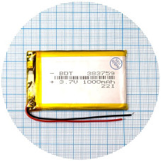 Батарея 60х36х4 мм 1000 mAh 3.7V