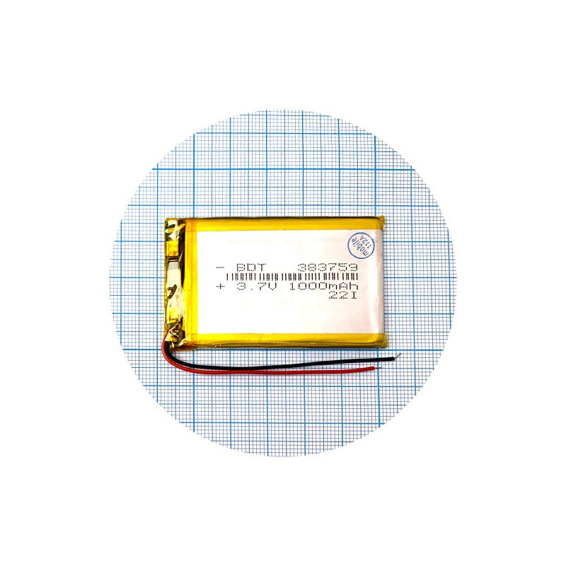 Батарея 60х36х4 мм 1000 mAh 3.7V Батарея 60х36х4 мм 1000 mAh 3.7V