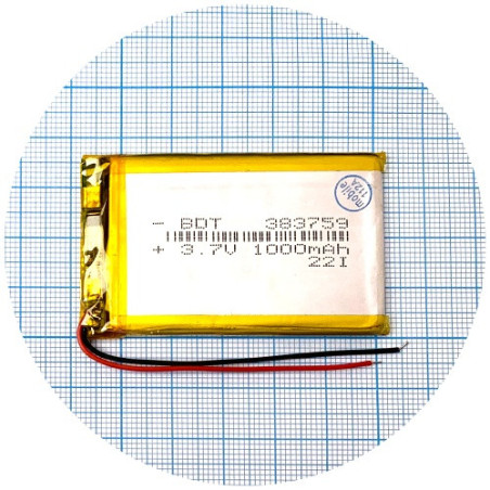 Батарея 60х36х4 мм 1000 mAh 3.7V