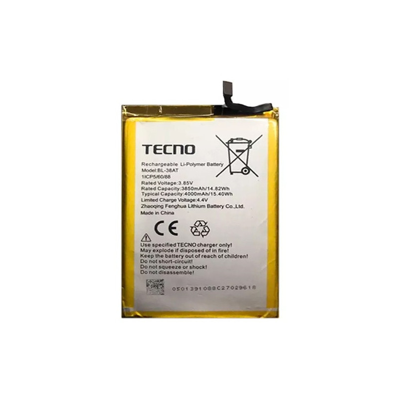 Батарея Tecno BL-38AT Pop 2 Power B1P 4000 mAh