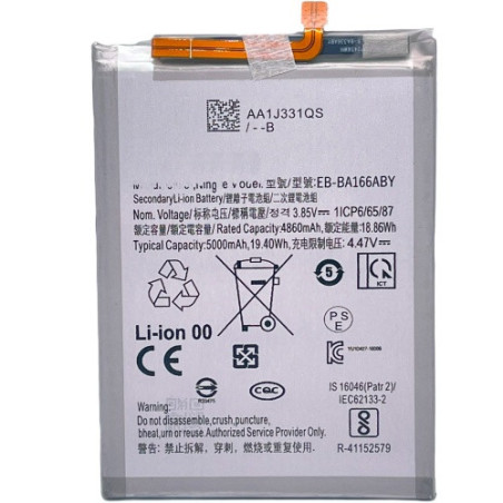 Батарея Samsung EB-BA166ABY Galaxy A16 SM-A165F SM-A165F DS SM-A165M SM-A165M DS 4G A165 A16 5G A166 SM-A166B 5000 mAh