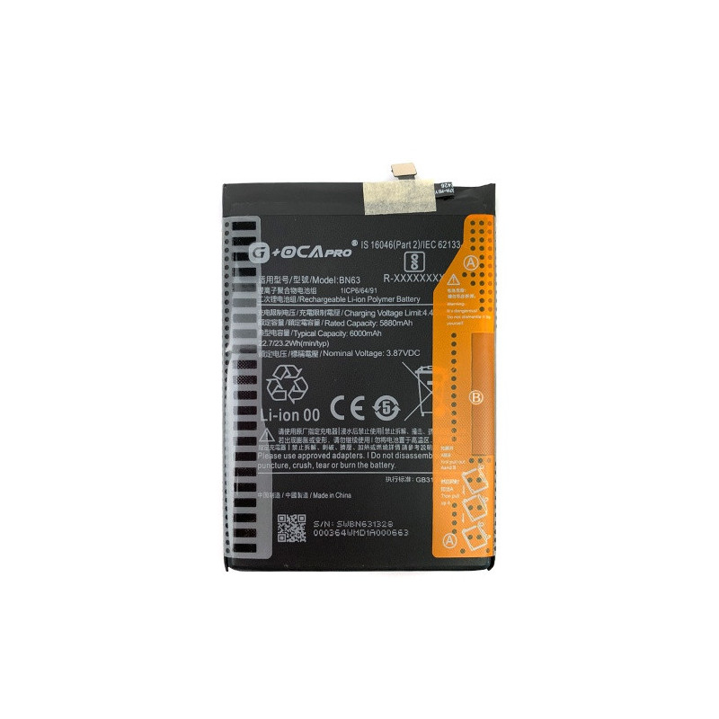 Батарея Xiaomi BN63 Xiaomi Redmi 10 Prime 21061119BI Xiaomi Redmi 10 Prime 2022 22011119TI 2022 OCA Pro