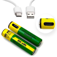 Батарея Smart Chips AAA Type-C 2 шт з кабелем зарядки USB Type C Li-ion