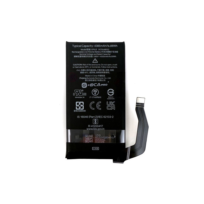 Батарея Google GP5JE Pixel 7A G OCA Pro 4385 mAh GWKK3 GHL1X G0DZQ G82U8
