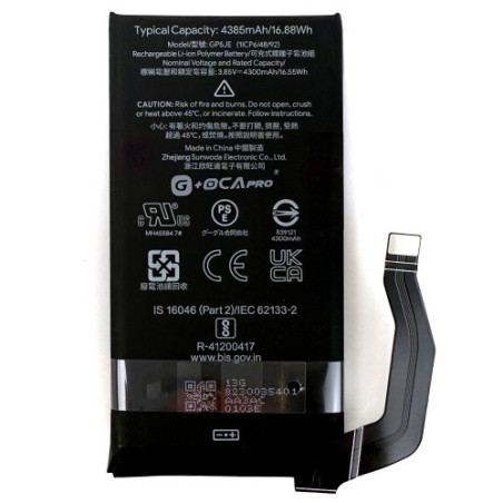 Батарея Google GP5JE Pixel 7A G OCA Pro 4385 mAh GWKK3 GHL1X G0DZQ G82U8