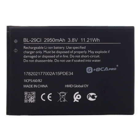 Батарея Nokia BL-29CI C10 TA-1342 C20 TA-1339 TA-1348 TA-1352 TA-1356 C21 TA-1356 TA-1352 G OCA Pro 2950 mAh