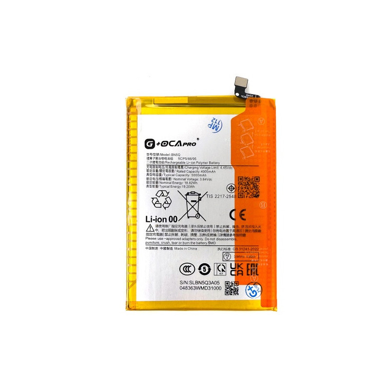 Батарея Xiaomi BN5Q Redmi 13C 23100RN82L 23106RN0DA 23108RN04Y 2311DRN14I Poco C65 2310FPCA4G G OCA Pro 5000 mAh Батарея Xiaomi BN5Q Redmi 13C 23100RN82L 23106RN0DA 23108RN04Y 2311DRN14I Poco C65 2310FPCA4G G OCA Pro 5000 mAh