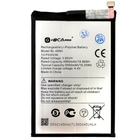Батарея Infinix BL-49NX Hot 30i X669 X669C X669D 40i X6528B Smart 7 X6515 7 HD X6516 8 X6525 9 X6532 G OCA Pro 5000 mAh