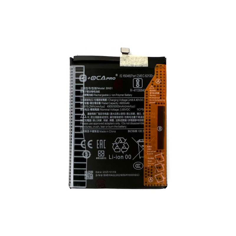 Батарея Xiaomi BN51 G OCA Pro Redmi 8 8A 5000 mAh M1908C3IC MZB8255IN M1908C3IG M1908C3IH Батарея Xiaomi BN51 G OCA Pro Redmi 8 8A 5000 mAh M1908C3IC MZB8255IN M1908C3IG M1908C3IH