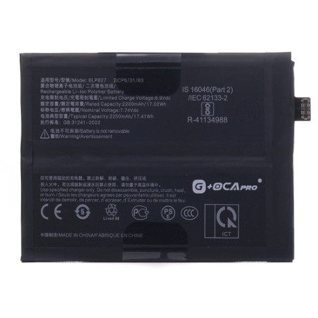 Батарея OnePlus BLP827 9 Pro LE2121 LE2125 LE2123 LE2120 LE2127 G OCA Pro 4500 mAh