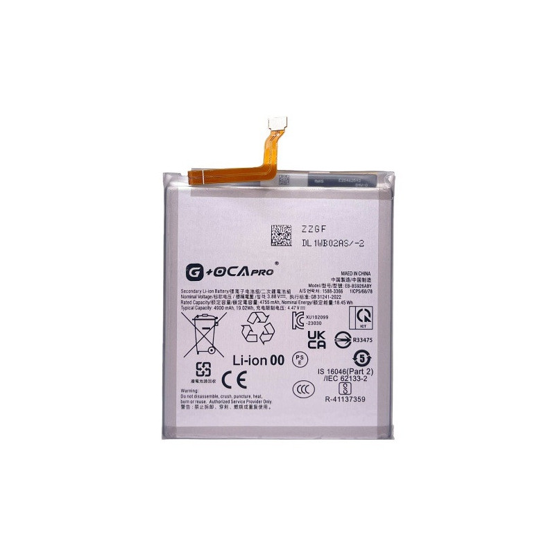 Батарея Samsung EB-BS926ABY Galaxy S24 Plus SM-S926B SM-S926B DS SM-S926U SM-S926U1 SM-S926W SM-S9 DS G OCA Pro 4900 mAh Батарея Samsung EB-BS926ABY Galaxy S24 Plus SM-S926B SM-S926B DS SM-S926U SM-S926U1 SM-S926W SM-S9 DS G OCA Pro 4900 mAh