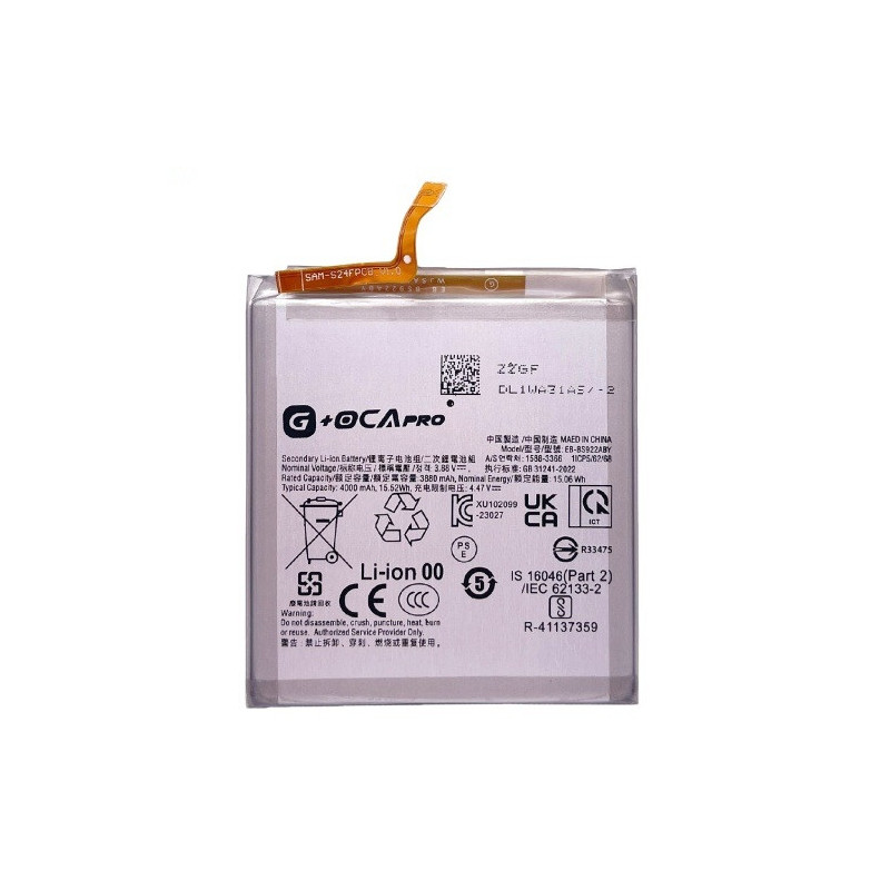 Батарея Samsung EB-BS922ABY Galaxy S24 SM-S921B SM-S921B DS SM-S921U SM-S921U1 SM-S921W SM-S921N DS G OCA Pro 4000 mAh