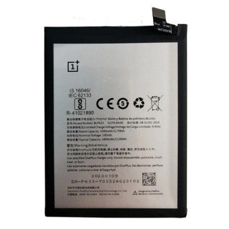 Батарея OnePlus 3T BLP633 AAA A3010