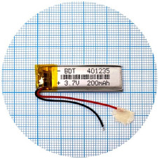 Батарея 37х12х3 мм 200 mAh 3.7V