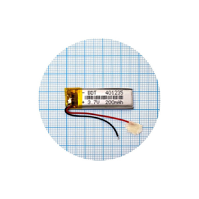 Батарея 37х12х3 мм 200 mAh 3.7V