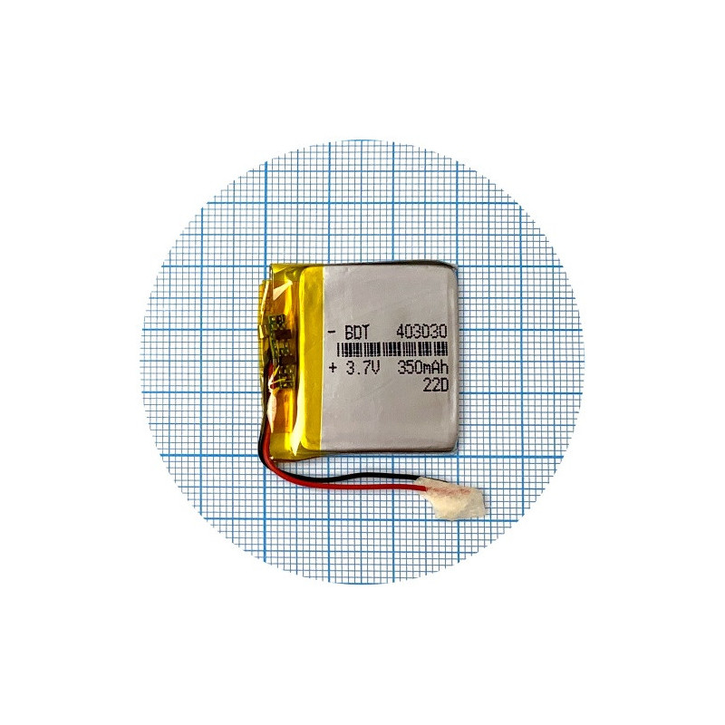 Батарея 30х30х4 мм 350 mAh 3.7V