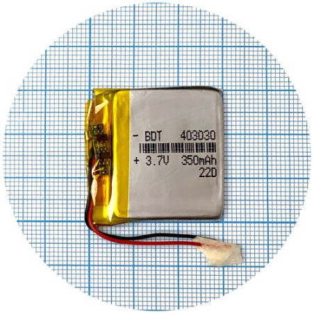 Батарея 30х30х4 мм 350 mAh 3.7V