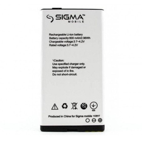 Батарея Sigma Comfort 50 Slim 800 mAh