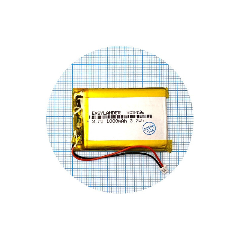 Батарея 53х33х5 мм 1000 mAh 3.7V