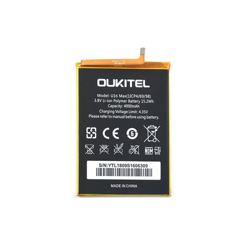 Батарея Oukitel U16 Max 4000 mAh