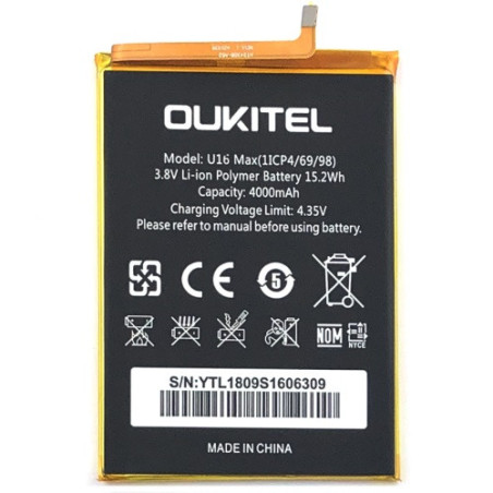Батарея Oukitel U16 Max 4000 mAh