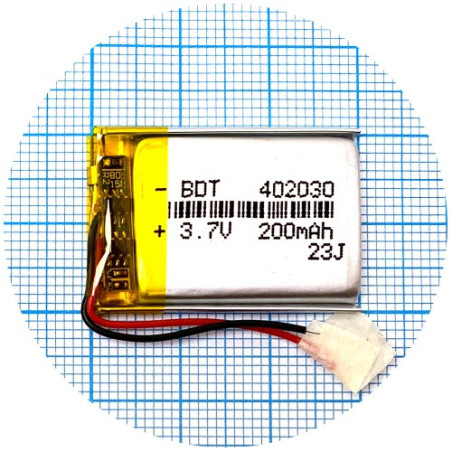 Батарея 30х20х4 мм 200 mAh 3.7V