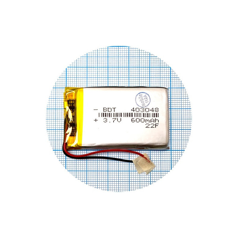 Батарея 49х30х4 мм 600 mAh 3.7V Батарея 49х30х4 мм 600 mAh 3.7V