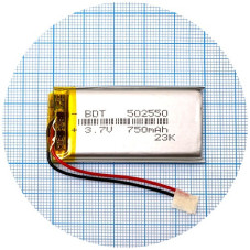 Батарея 50х25х5 мм 750 mAh 3.7V