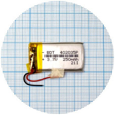Батарея 37х20х3.5 мм 250 mAh 3.7V