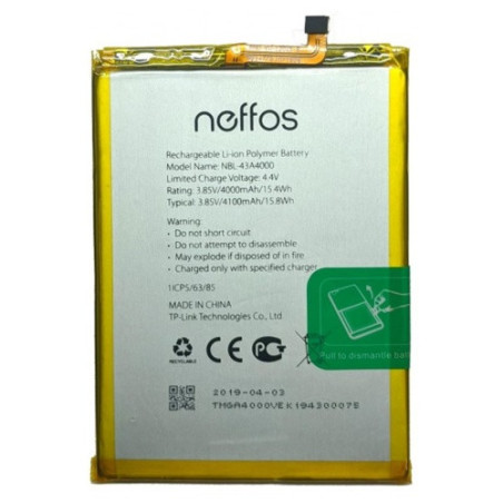 Батарея TP-Link NBL-43A4000 Neffos X20 X20 Pro 4000 mAh