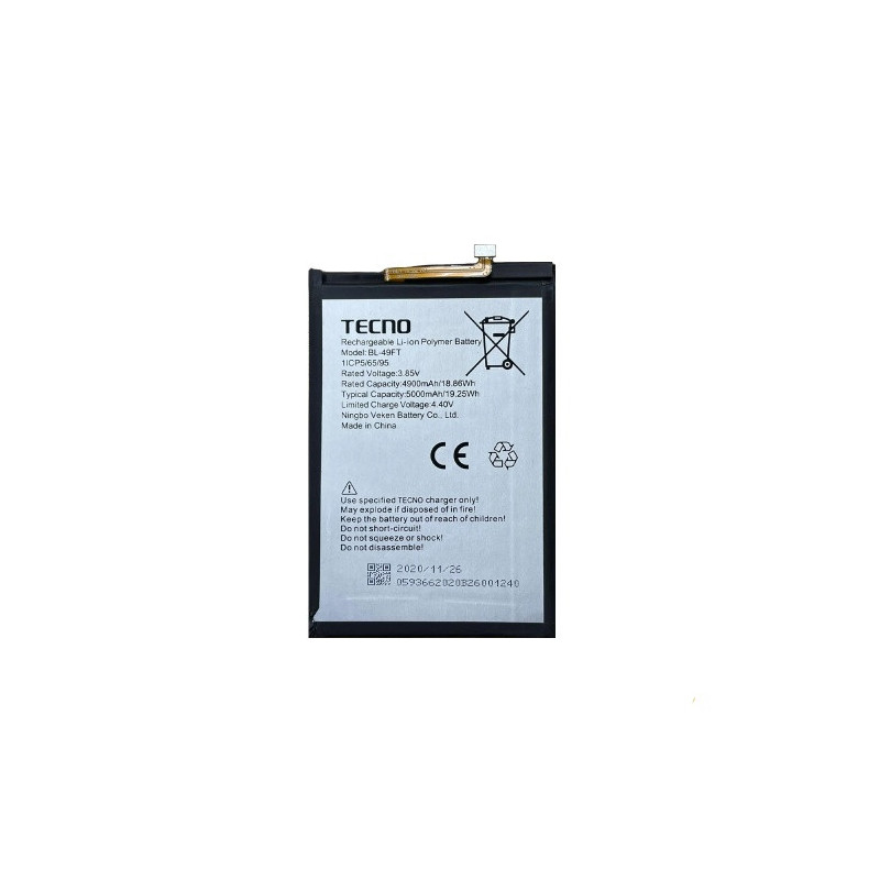 Батарея Tecno BL-49FT Spark 9 8 8P 8C 7 Pro 7P 6 Go 5 5 Pro 5 Air Spark Go 2020 2021 2022 Pop 4 4 LTE 4 Pro 5 LTE 15 15